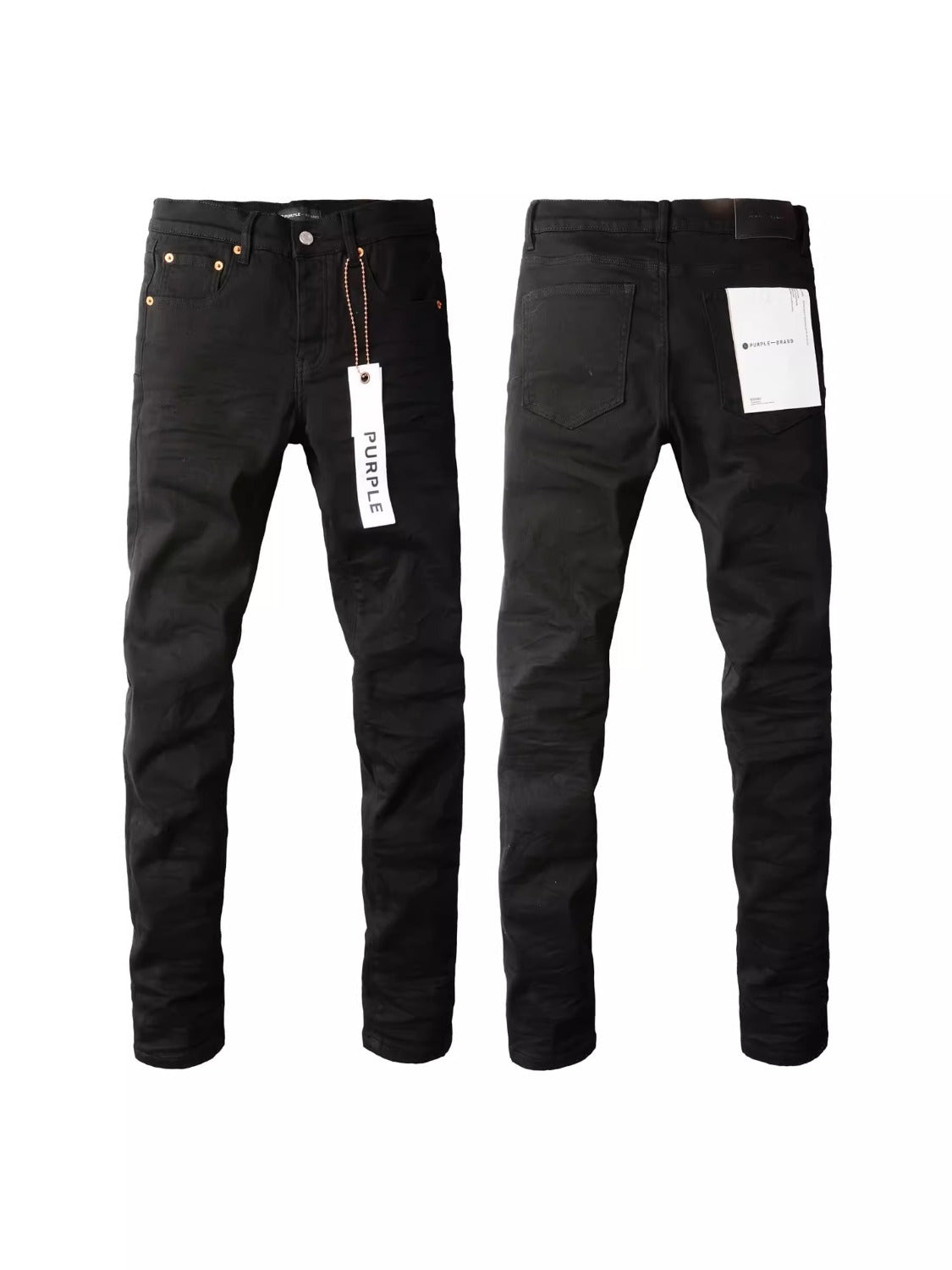 Purple Brand Men Stretch Skinny Ripped Printed Embroidered Denim Jeans