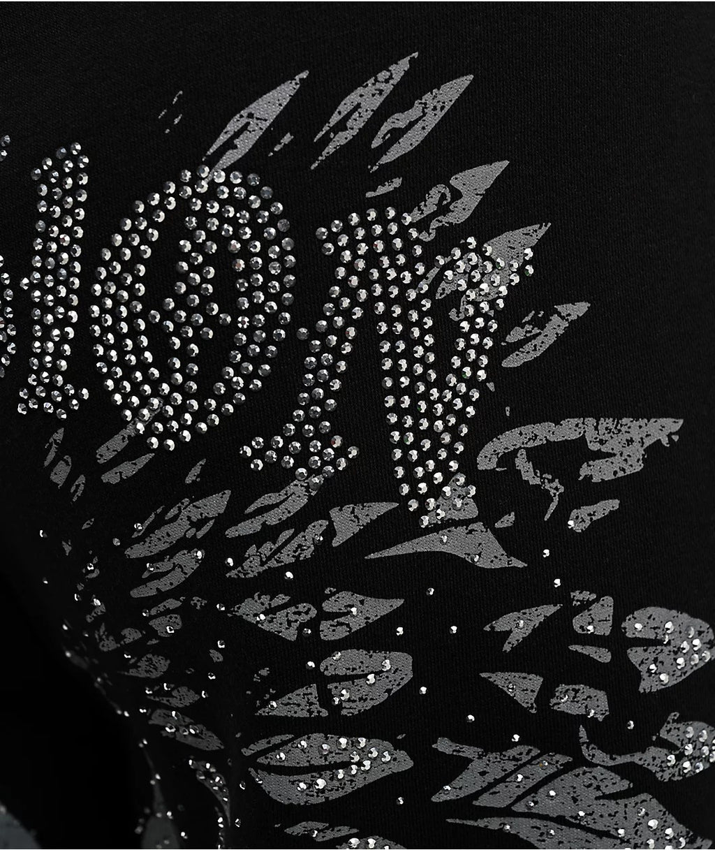 Y2K Vintage Stitch Zip Up Hoodie Horseshoe Embroidery