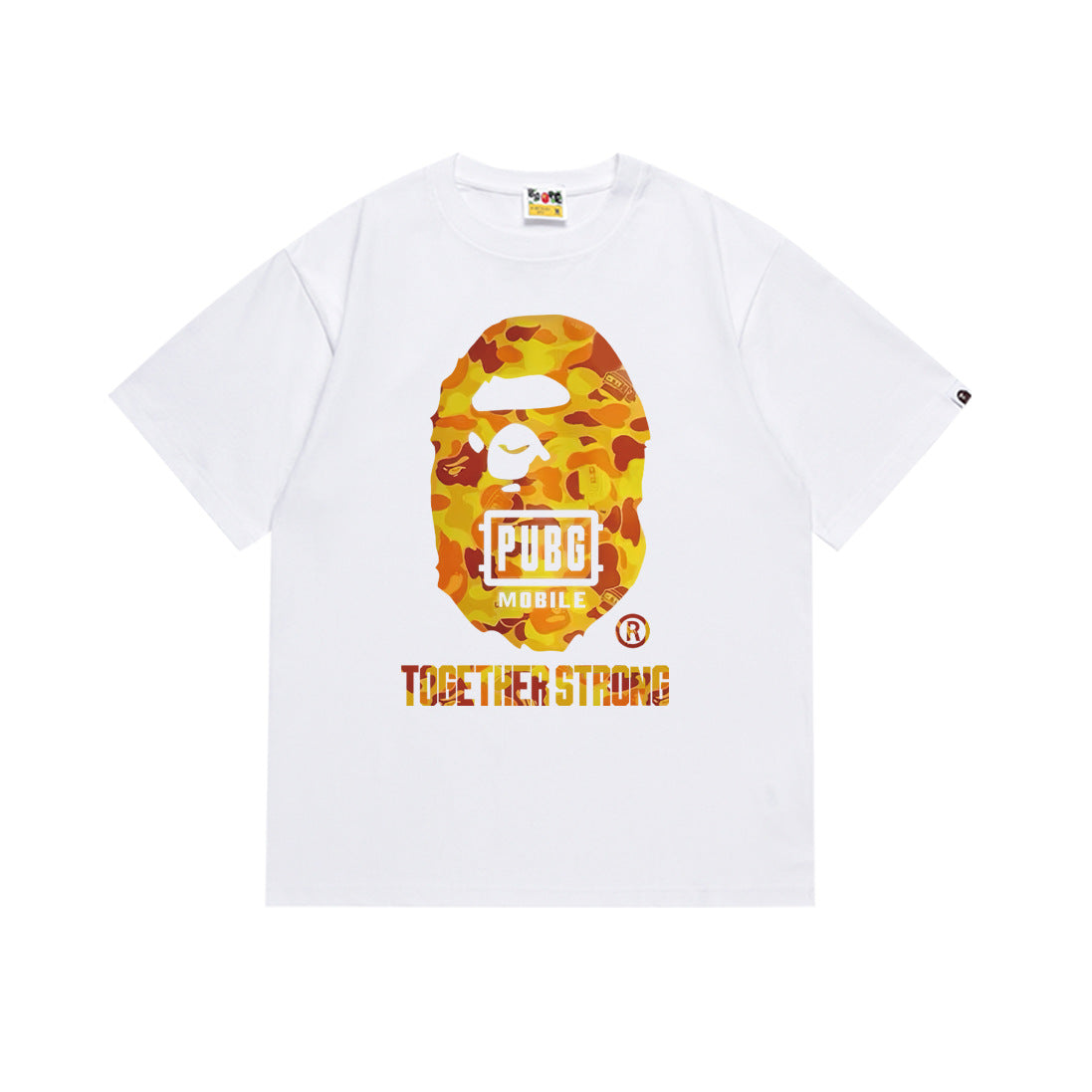 Bape Camo Ape Head Multi‑Color Crew Neck Streetwear Tee Unisex