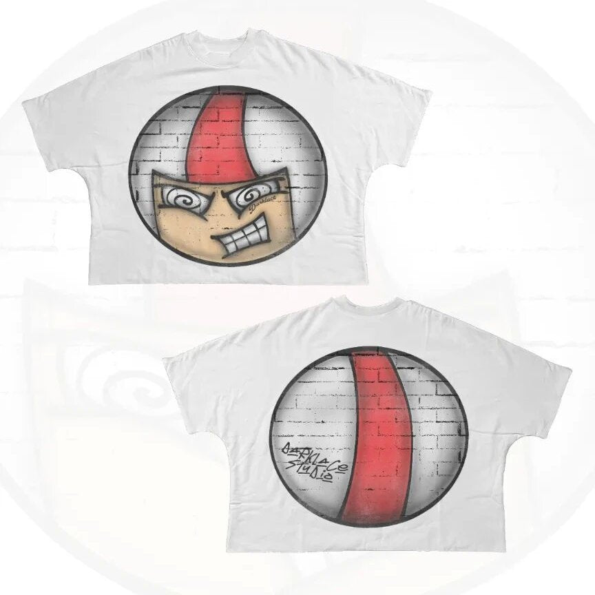 Y2K Punk Cartoon Hip Hop Grafik Unisex Oversized Streetwear Baumwoll-T-Shirt