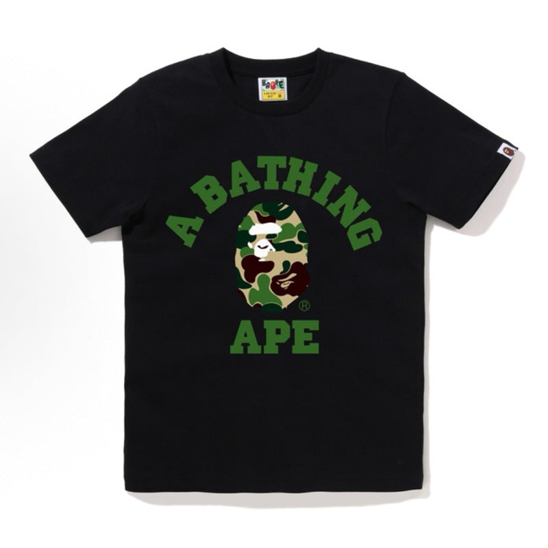 Bape Ape Head Graphic Short Sleeve Tee Streetwear Unisex