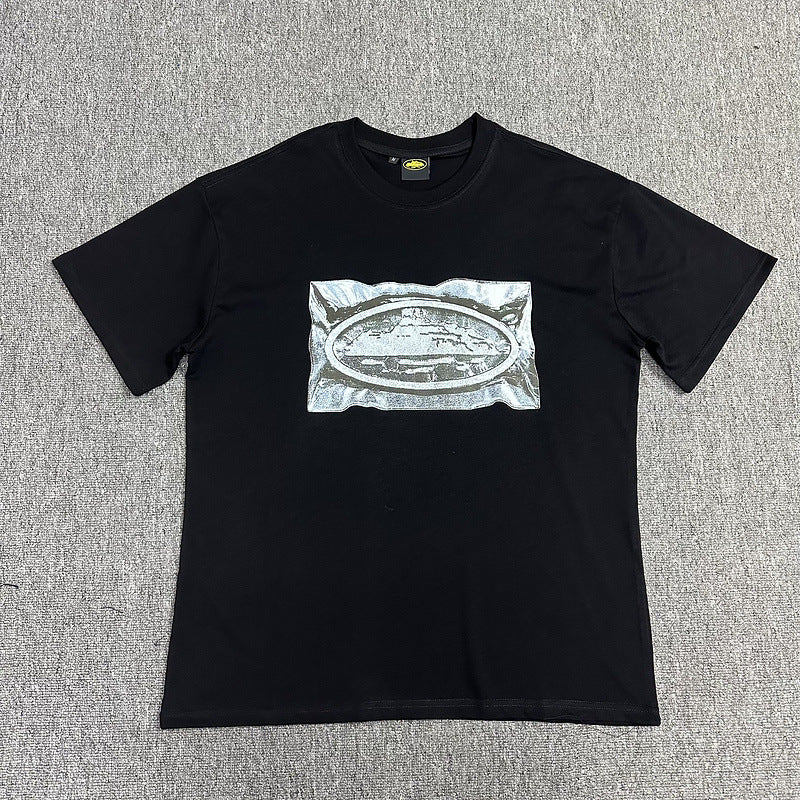 Corteiz Alcatraz Logo Letter Crew Neck Short Sleeve T‑Shirt Unisex