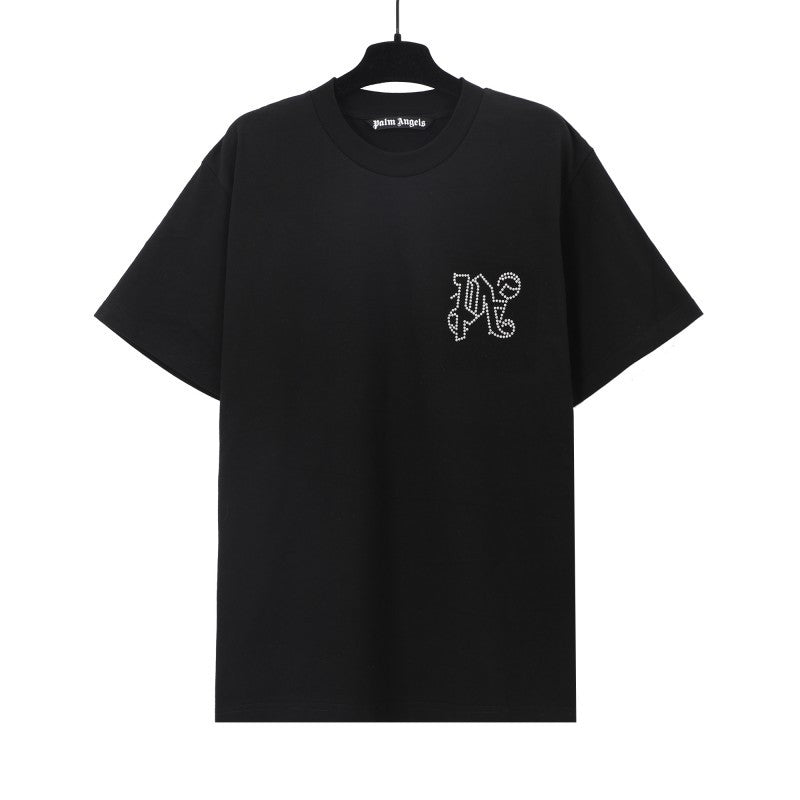 Palm Angels Graffiti Flame Palm Tree Graphic Oversized Tee Streetwear