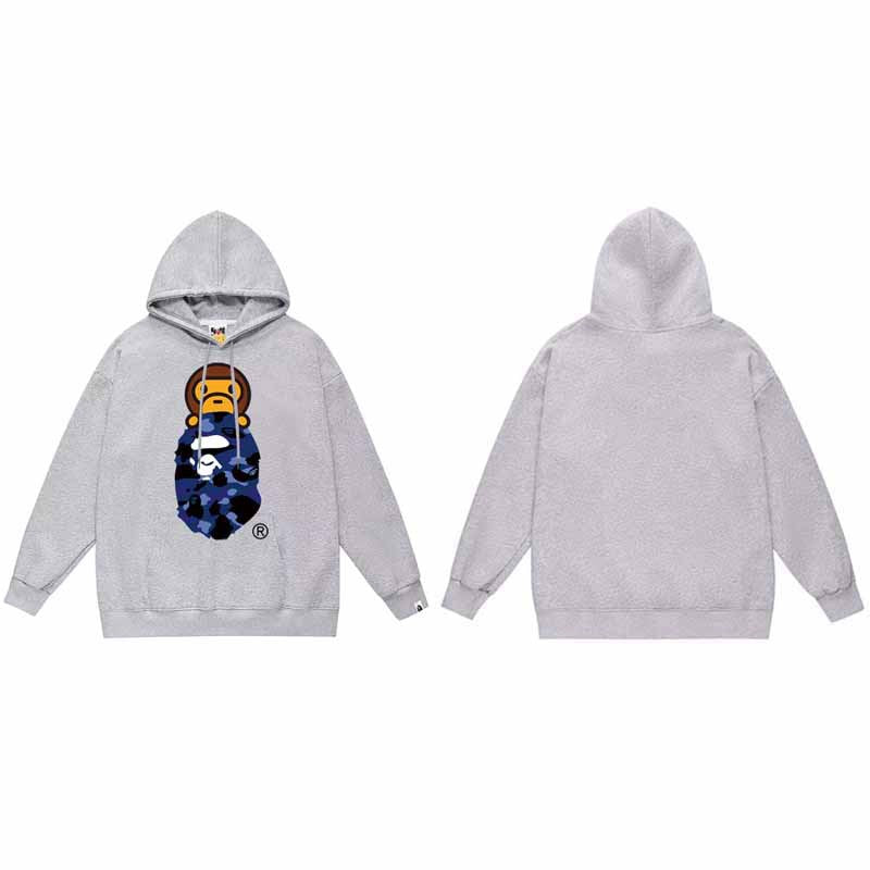 BAPE Hoodie Baby Milo Ape Head Multi Graphic Street Fleece Pullover