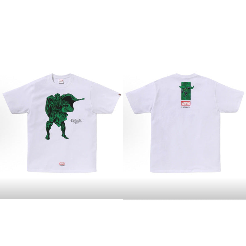 BAPE Ape Head Cartoon Print Loose Unisex Short Sleeve T-Shirt