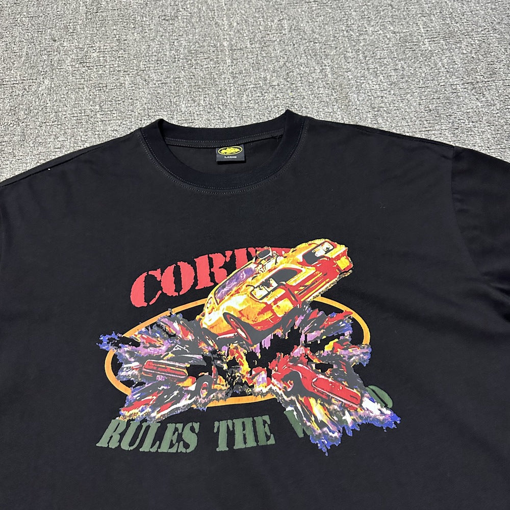 2026 New Corteiz Graphic Print Tee Loose Casual Streetwear T-Shirt