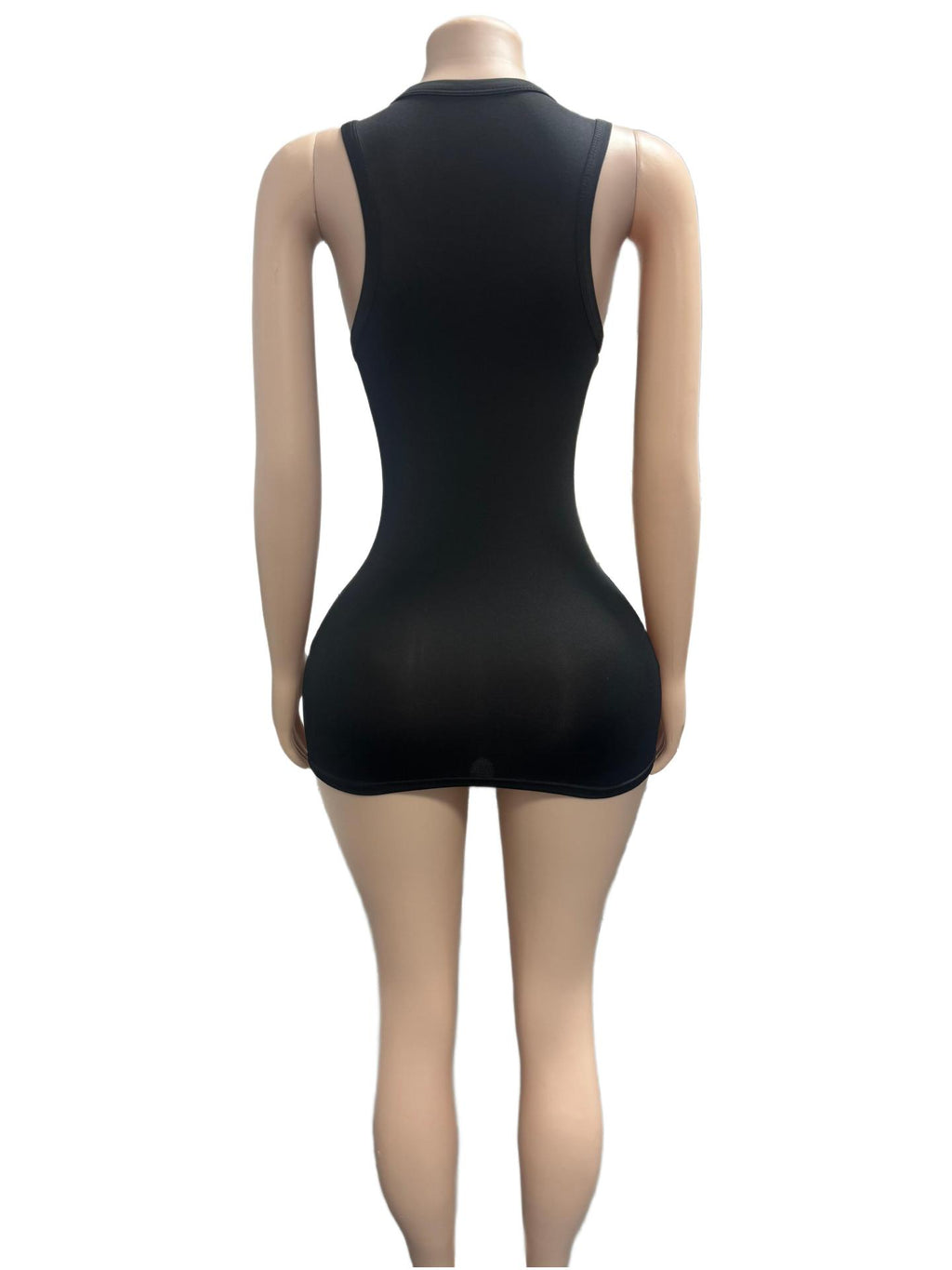 Figure Print Sleeveless Bodycon Mini Dress Women Club Tank Dress