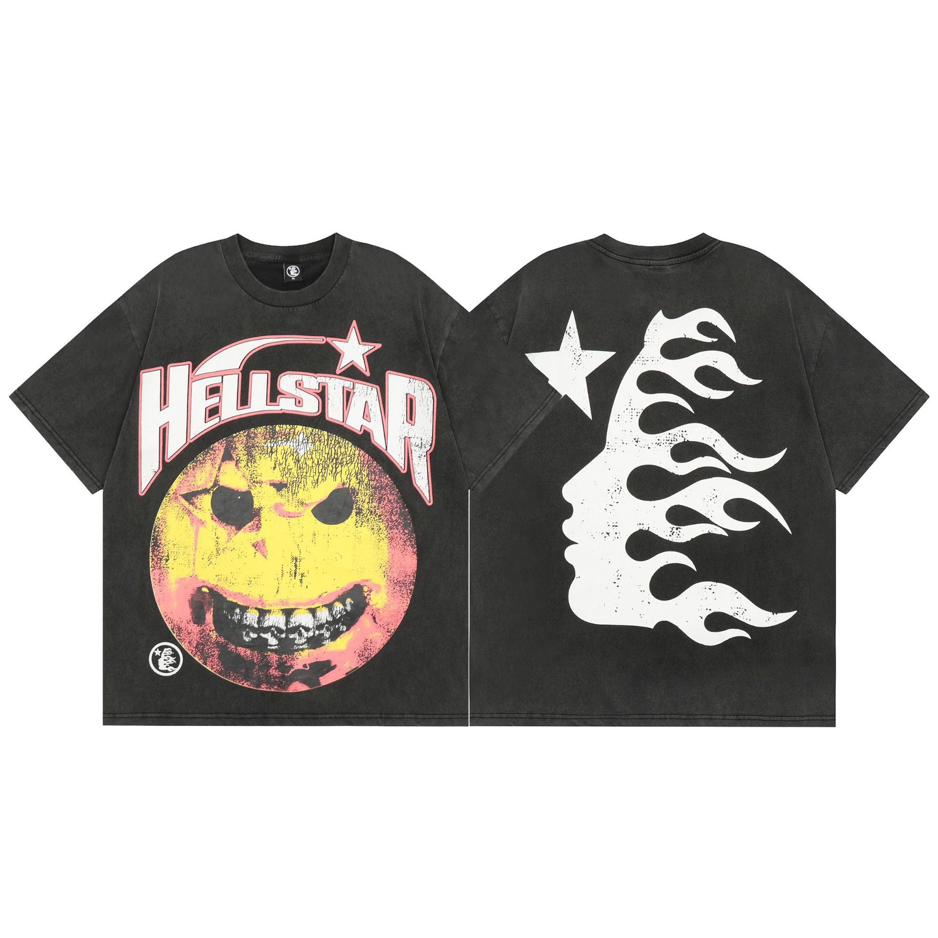 Hellstar Multi‑Graphic Print Crew Neck Short Sleeve Tee Unisex