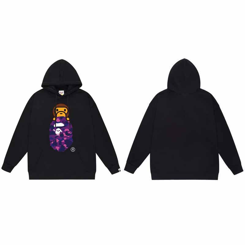 BAPE Hoodie Baby Milo Ape Head Multi Graphic Street Fleece Pullover