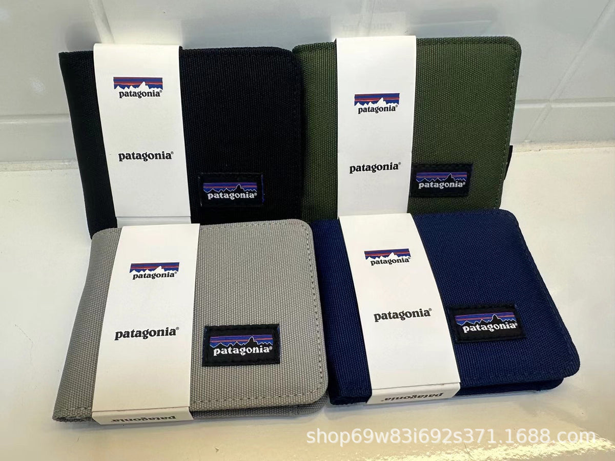 Patagonia Patch Logo Bifold Wallet Multi Oxford Canvas Card Holder