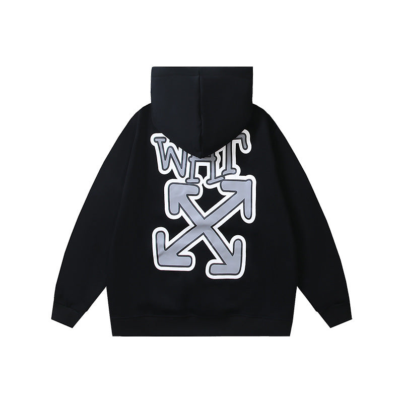 Off-White Arrow Graphic Print Hoodie Streetwear Unisex