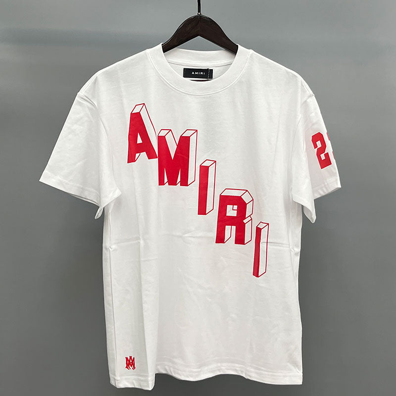 Amiri Multi‑Style Letter Logo Graphic Oversized Tee Streetwear Unisex