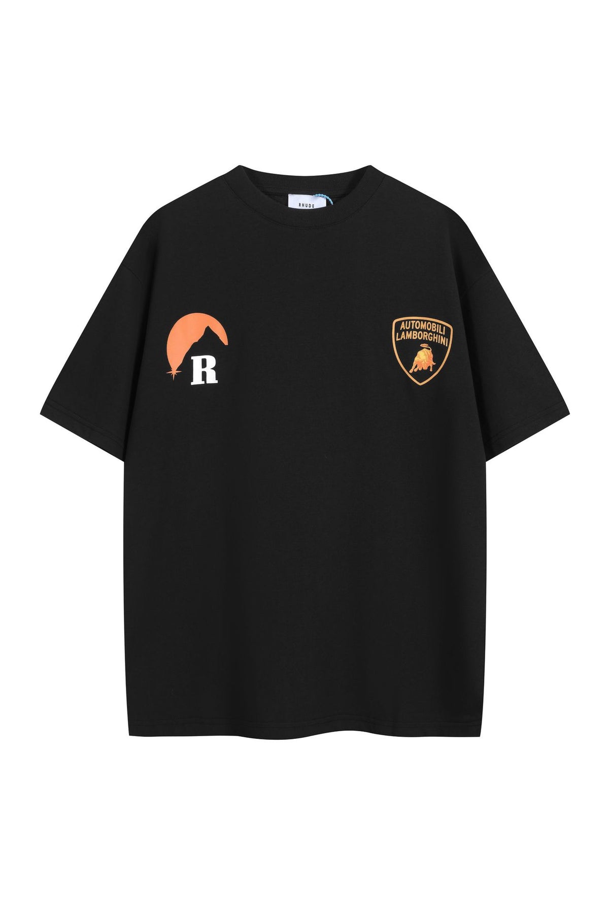 Rhude Vintage Sunset Coconut Tree Graphic Oversized Tee Streetwear