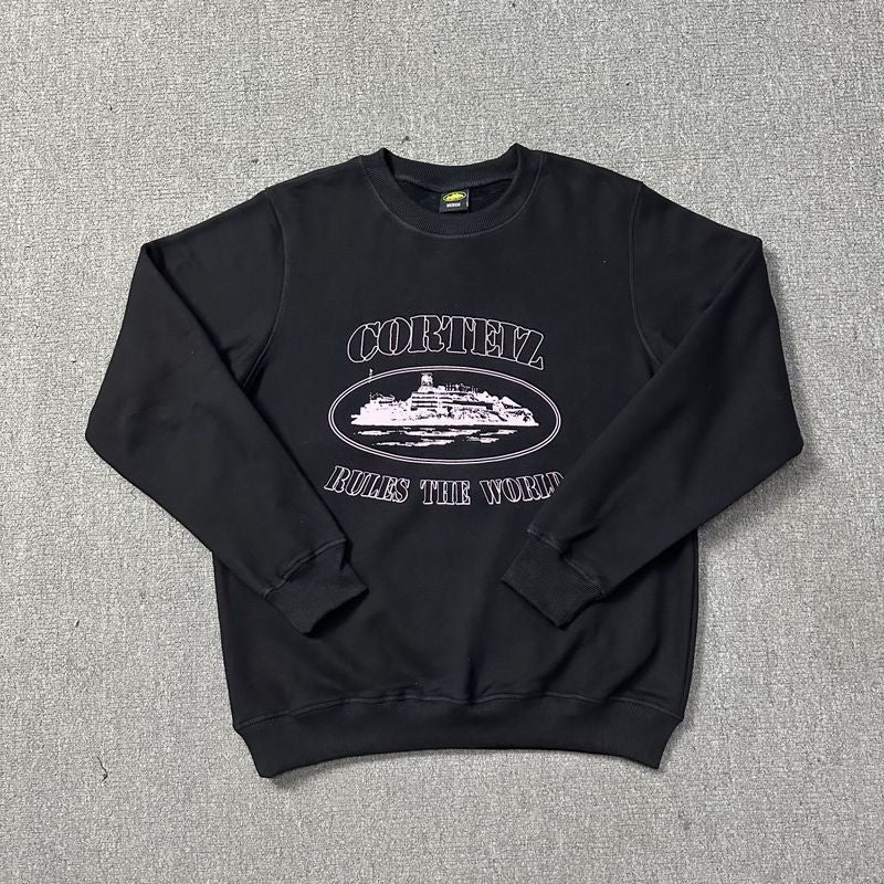 Corteiz Island Letter Graphic Oversized Crewneck Streetwear
