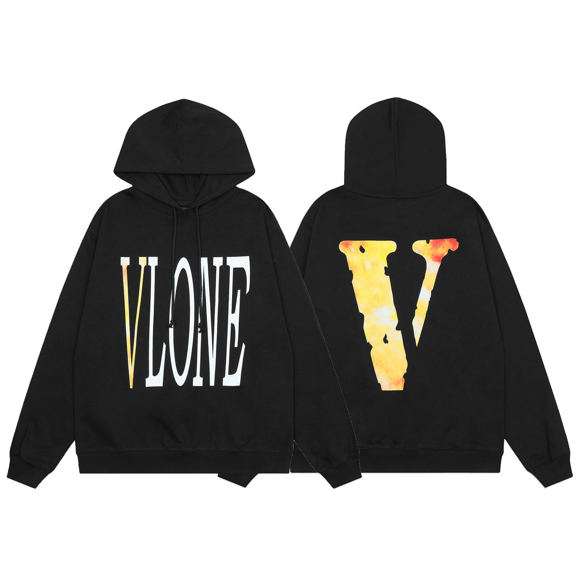 Vlone Friends Big V Logo American Style Unisex Hoodie