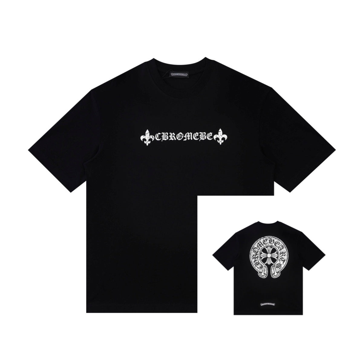 Chrome Hearts Color Sanskrit Cross Horseshoe Print Short Tee Unisex