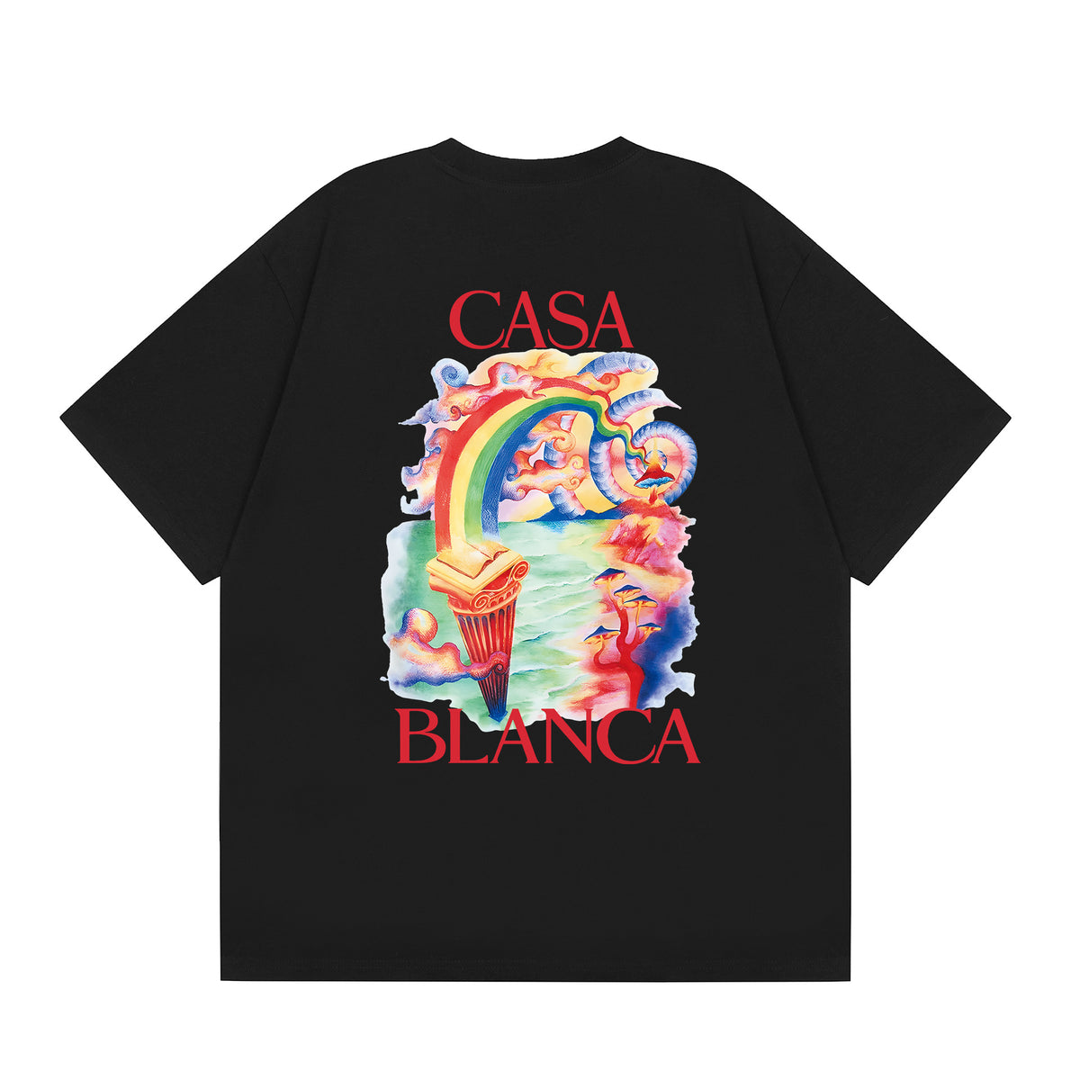 Casablanca Multi‑Artwork Vintage Graphic Oversized Tee Streetwear