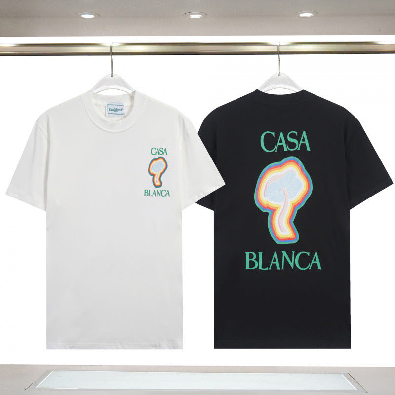 Casablanca Casa Letter Art Print Crew Neck Short Sleeve Tee Unisex