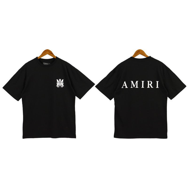 Amiri Multi‑Pattern Letter Graphic Oversized Tee Streetwear Unisex