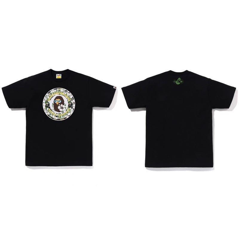 BAPE Ape Head & Shark Graphic Tee Loose Unisex Streetwear T-Shirt