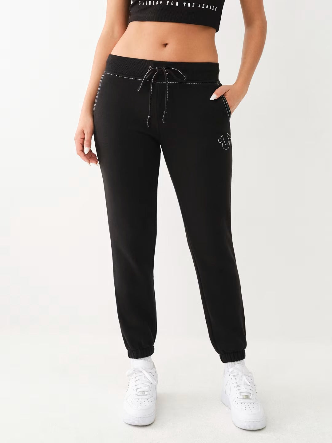 True Religion Y2K Zip Up Hoodie Sweatpants Set Women