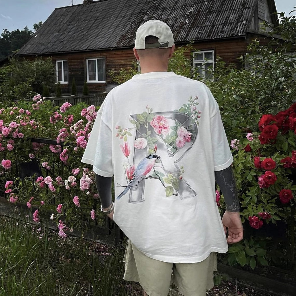 Represent Shark Washed Graphic Oversized Tee Streetwear Unisex