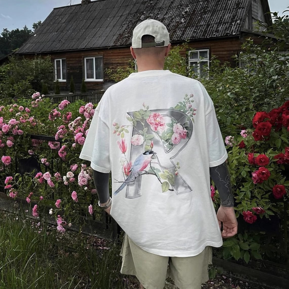 Represent Shark Washed Graphic Oversized Tee Streetwear Unisex