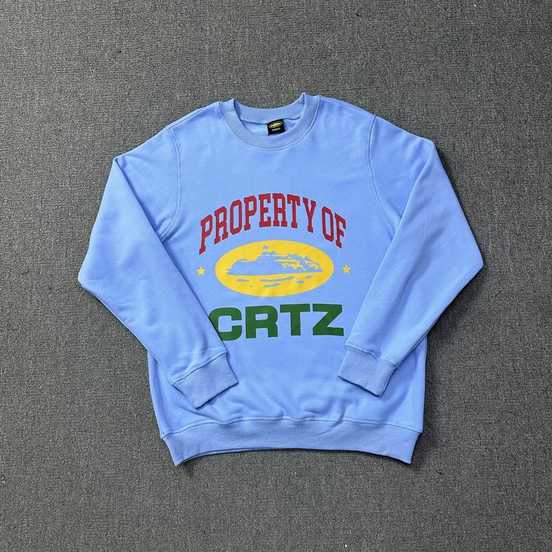 Corteiz Island Letter Graphic Oversized Crewneck Streetwear
