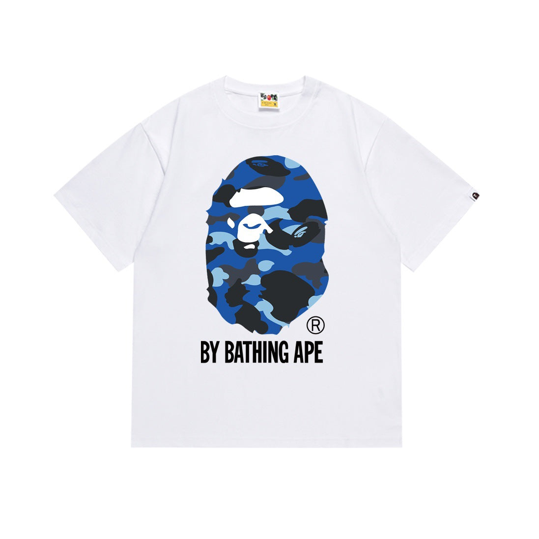 Bape Multi‑Camo Ape Head Graphic Oversized Tee Streetwear Unisex