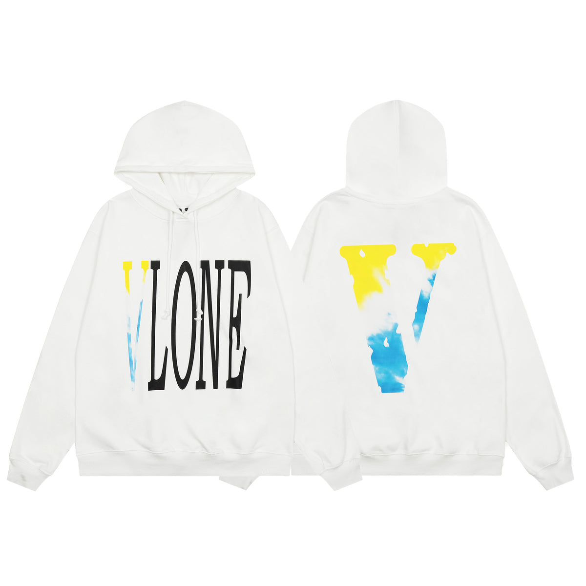 Vlone Friends Big V Logo American Style Unisex Hoodie