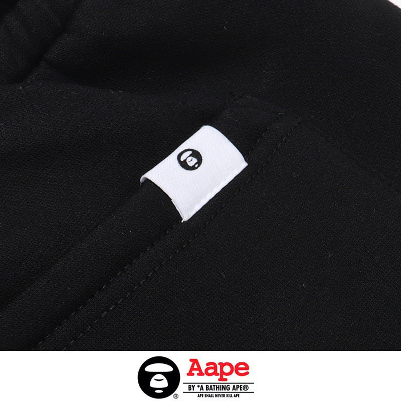BAPE Aape Ape Face Universe Print Cuffed Jogger Sweatpants Unisex