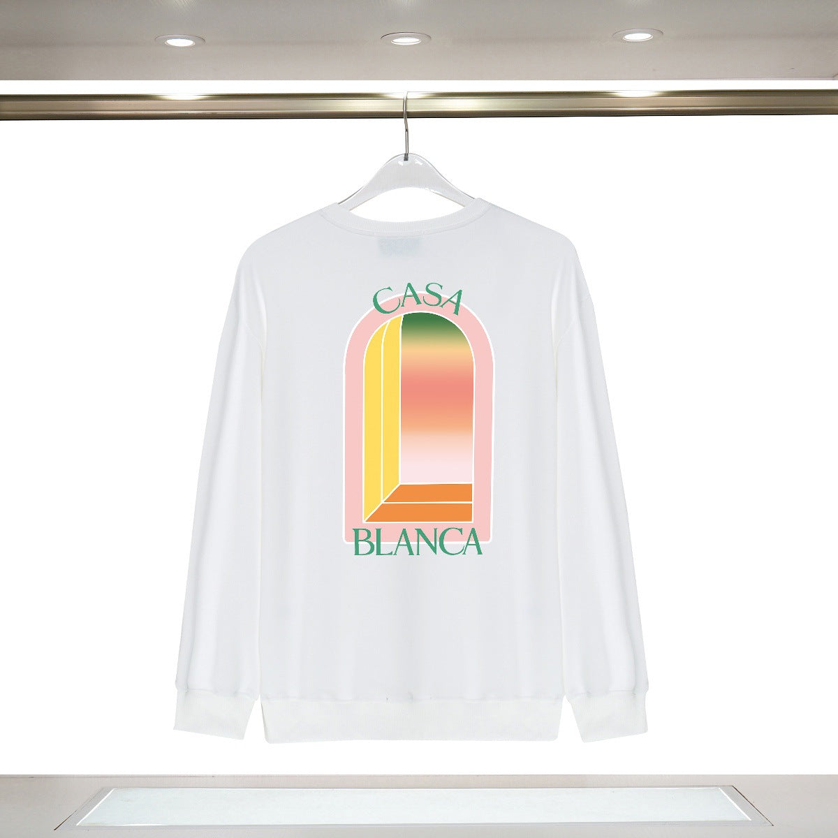 Casablanca Art Graphic Crewneck Sweatshirt Vintage Casual Pullover