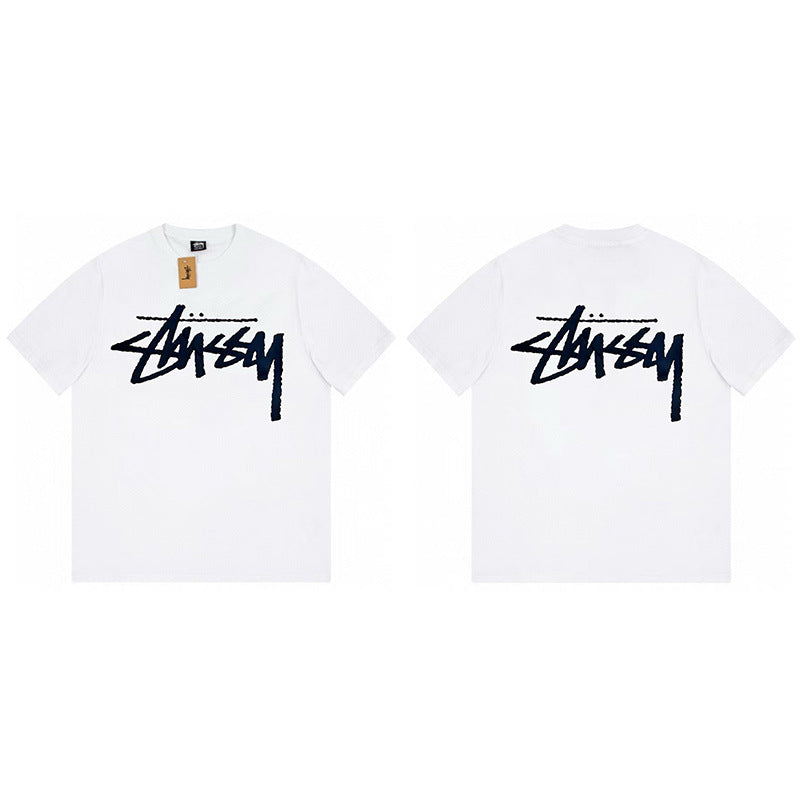 Stussy Graphic Print Collection Loose Casual Short Sleeve T-Shirt