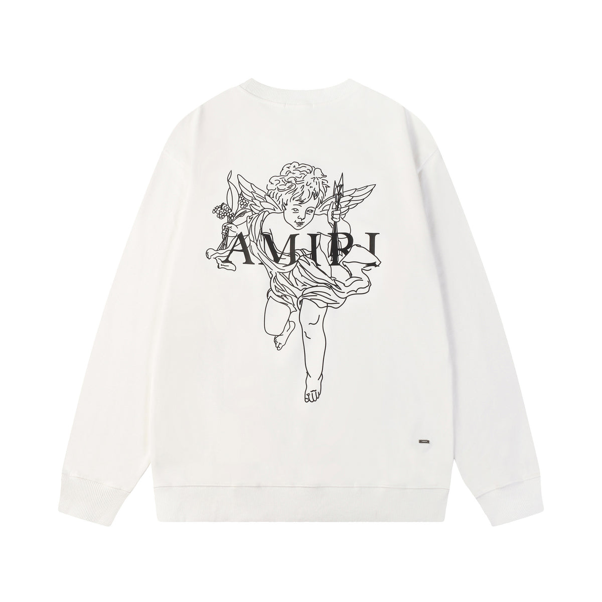 Amiri Logo Letter Dragon Angel Eagle Crewneck Sweatshirt Streetwear