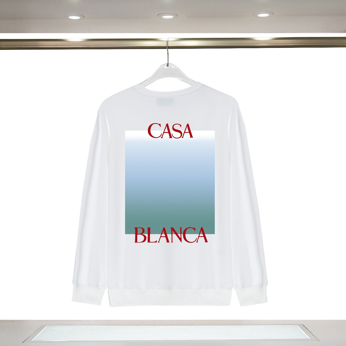 Casablanca Art Graphic Crewneck Sweatshirt Vintage Casual Pullover