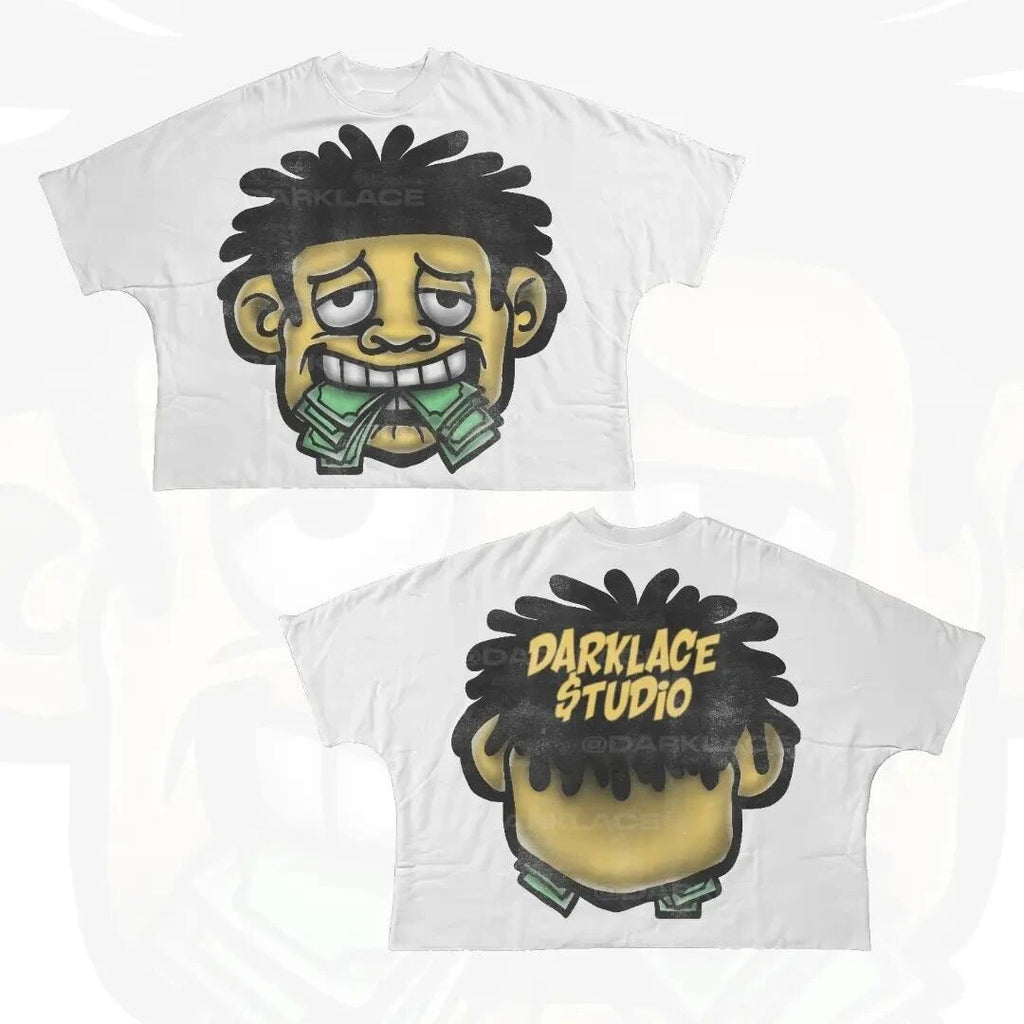 Y2K Punk Cartoon Hip Hop Graphic Unisex Oversized Streetwear Cotton Tee