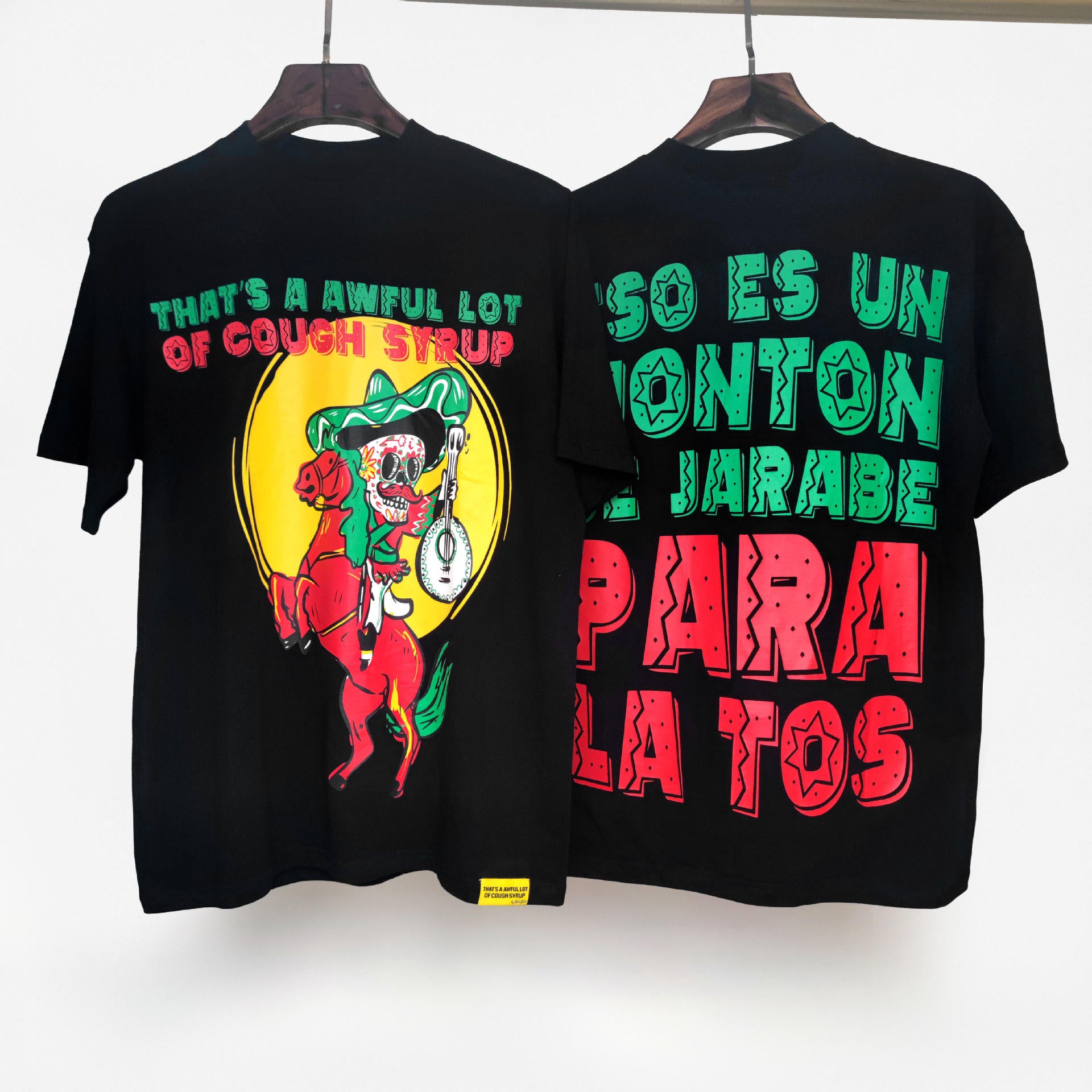 ALOCS Cough Syrup Letter Graphic Short Sleeve Tee Streetwear Unisex
