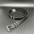 Iris Floral Kendo Western Style Leather Belt Unisex Streetwear