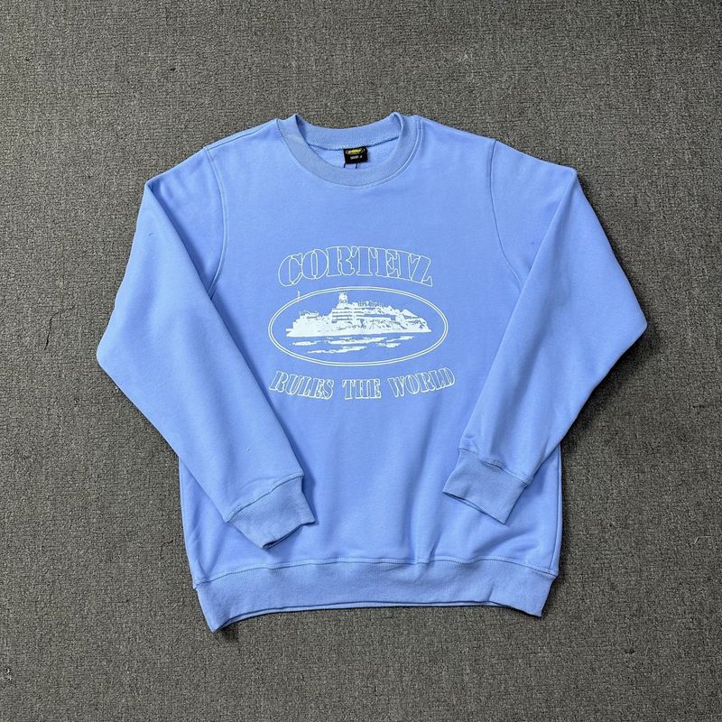 Corteiz Island Letter Graphic Oversized Crewneck Streetwear
