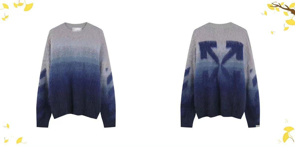 Off-White Diag Ombre Brushed Knit Crewneck Arrows Jumper