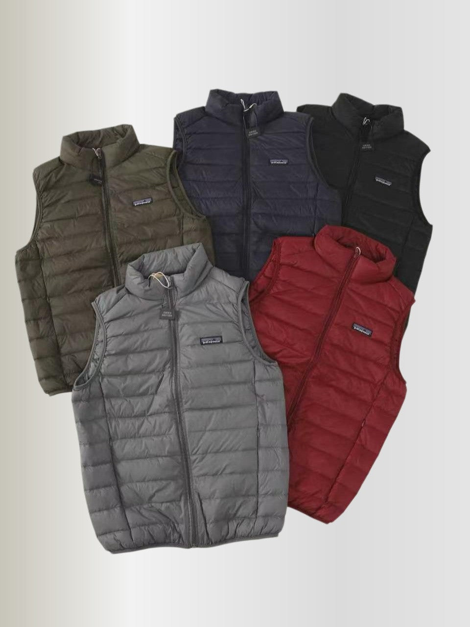 Patagonia Packable Down Vest Stand Collar Zip Outdoor Warm Gilet
