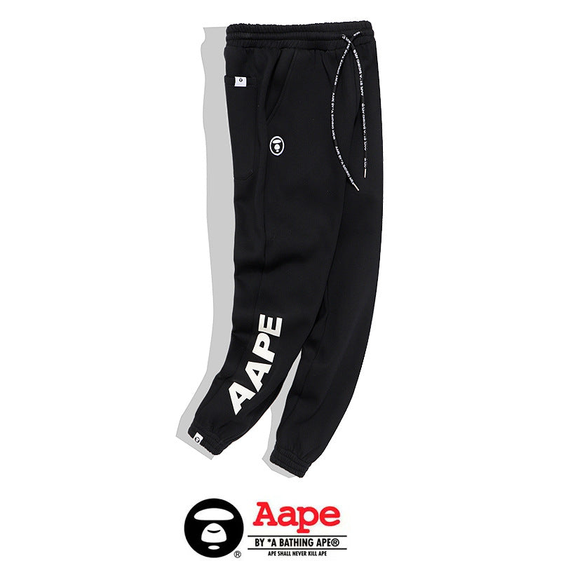 BAPE Aape Ape Big Logo Print Cuffed Jogger Sweatpants Unisex