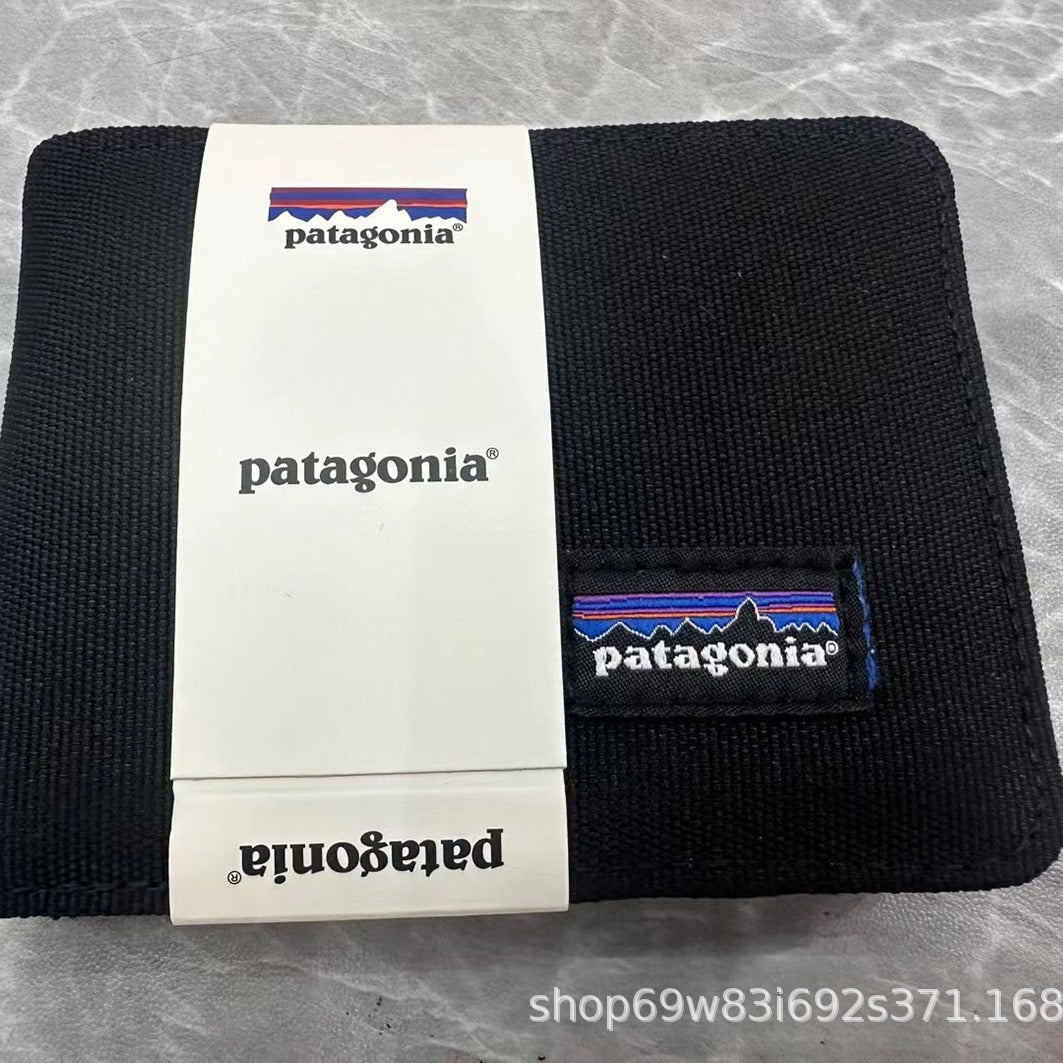 Patagonia Patch Logo Bifold Wallet Multi Oxford Canvas Card Holder
