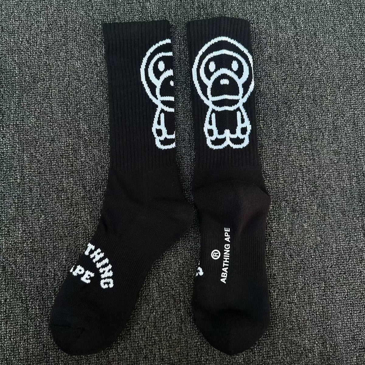 BAPE Baby Milo Outline Jacquard Crew Socks Unisex