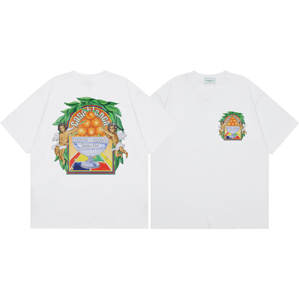 Casablanca Multi‑Print Tennis Floral Graphic Oversized Tee Streetwear