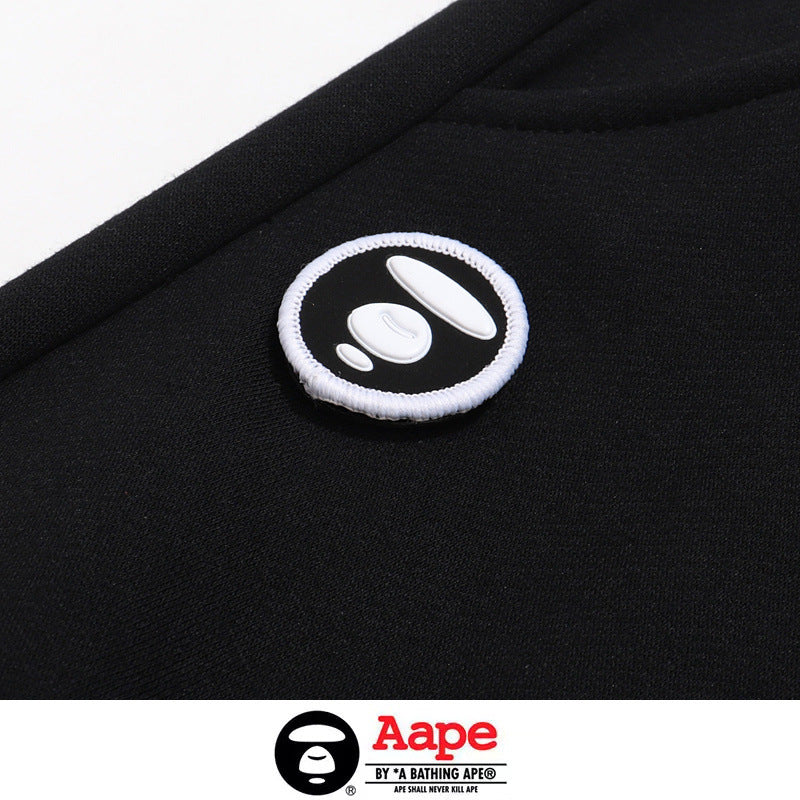 BAPE Aape Ape Face Universe Print Cuffed Jogger Sweatpants Unisex