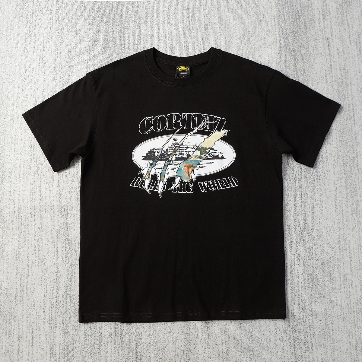 Corteiz Island Letter Graphic Oversized Tee Streetwear Unisex