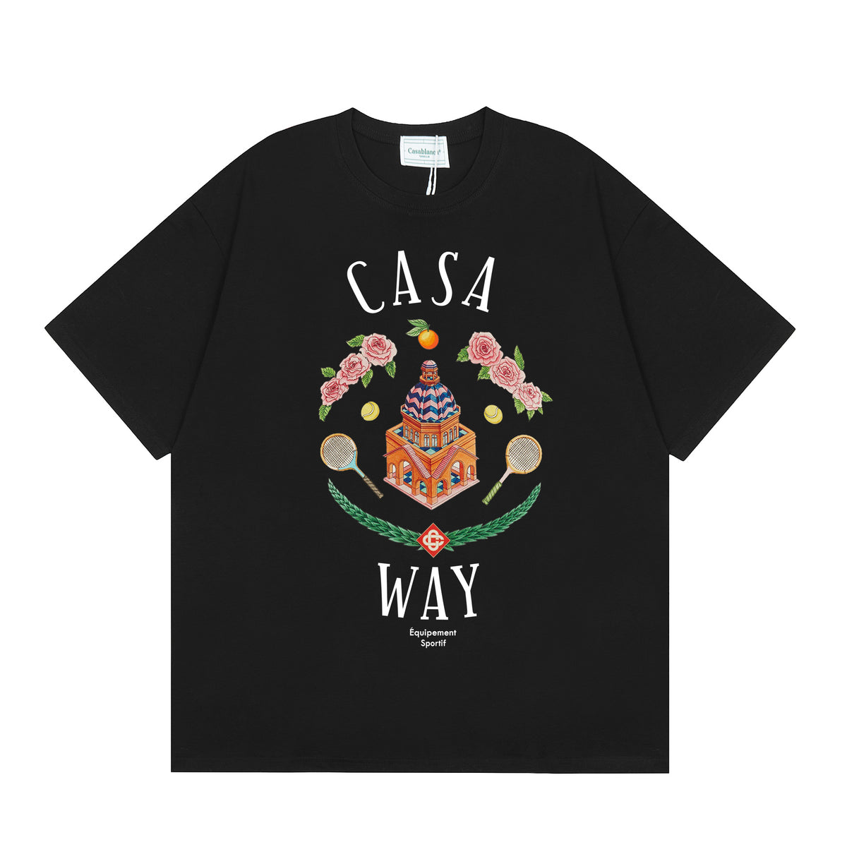 Casablanca Multi‑Artwork Vintage Graphic Oversized Tee Streetwear
