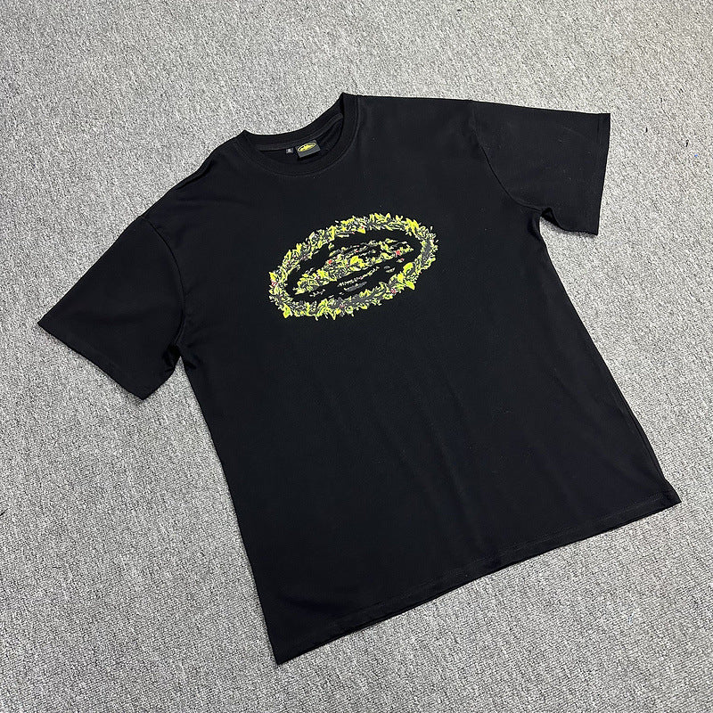 Corteiz Alcatraz Logo Letter Crew Neck Short Sleeve T‑Shirt Unisex