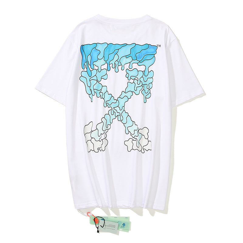 Off White Arrow Graphic Print Short Sleeve Tee Streetwear Unisex
